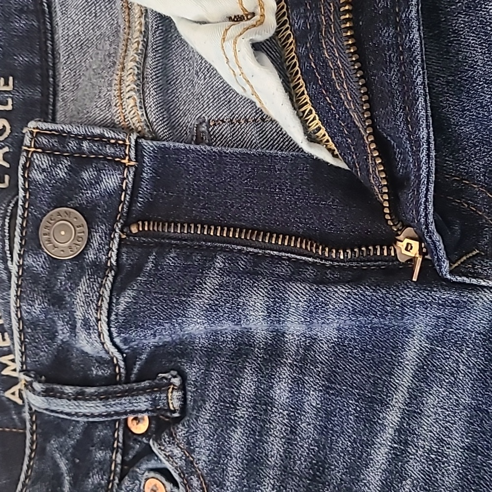 American Eagle Outfitters Women Jeans 26x28 Blue Slim Airflex+Temp Tech Skinny - Picture 7 of 11